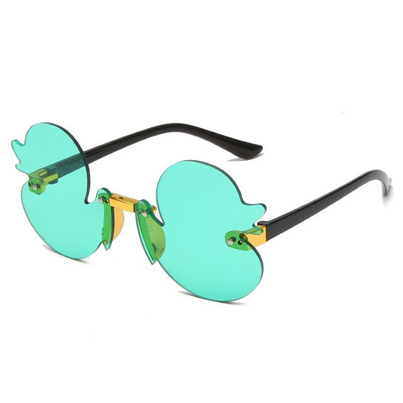 Модные детские солнцезащитные очки без оправы мультяшная утка солнцезащитные очки с защитой от ультрафиолета декоративные очки для детей