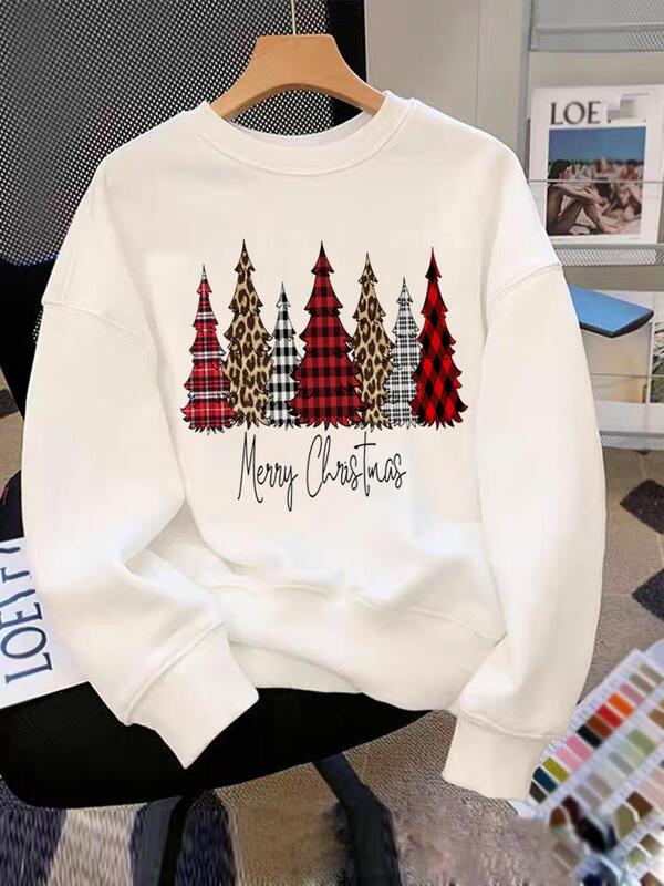 Bałwan słodkie słodkie kreskówki nowy rok swetry z polaru modna odzież wakacje Boże Narodzenie z okrągłym dekoltem kobiet bluzy z grafiką