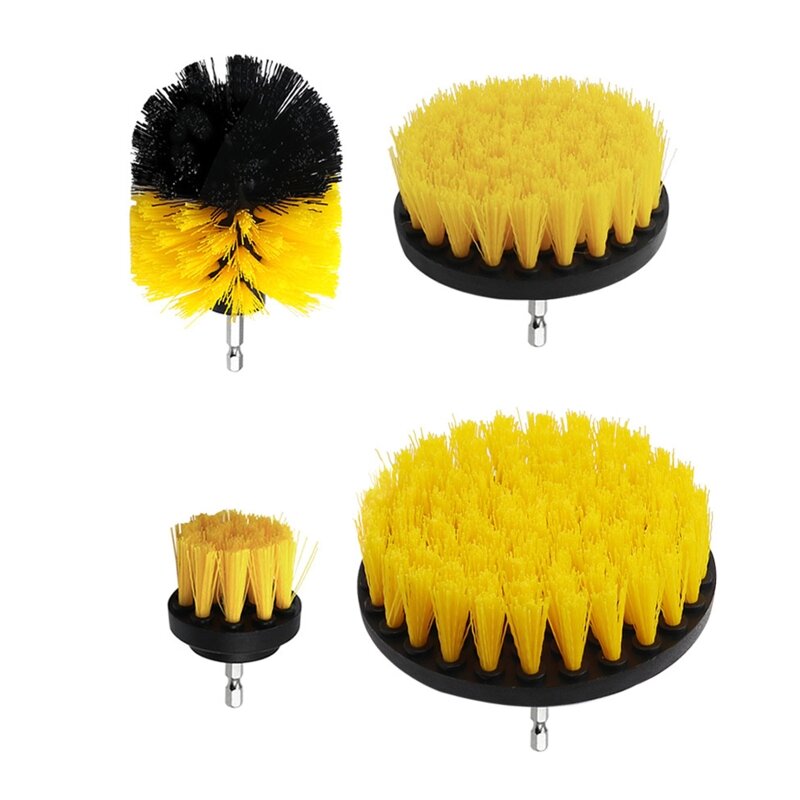 Electric Drill Brush 2/3.5/4/5'' Round Scrubber Brush Auto Tires Cleaning Tool Drop ship