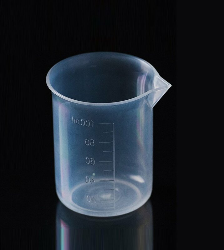 Praktische 100ml transparente Becher waage Kunststoff Messbecher Messwerk zeuge für das Backen von Küchengeräten zu Hause