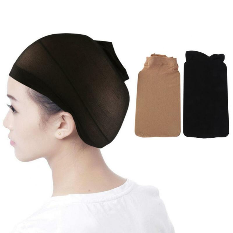 1Pc Women Stocking Wig Liner Cap Hairnets Snood Nylon Stretch Mesh Hollow Hat HD Wig Cap Elastic Breathable Invisible Wig Caps