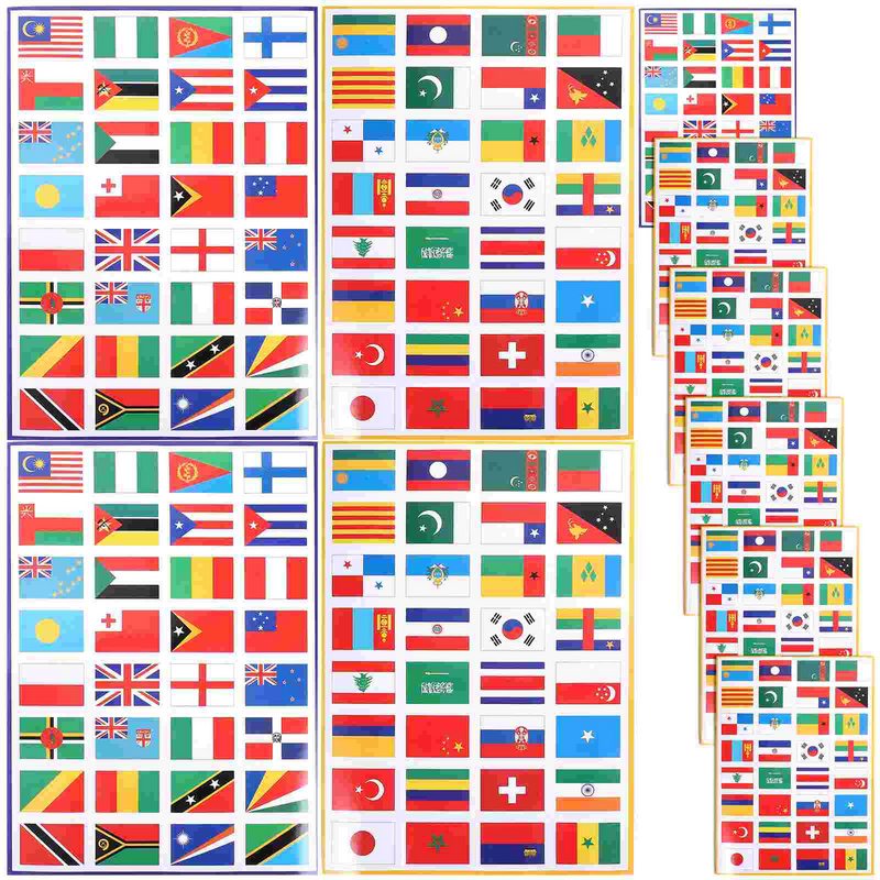 Of World Flag Stickers adesivi per bandiere autoadesive World Match Face Stickers adesivi per bandiere adesivi per il viso stile casuale