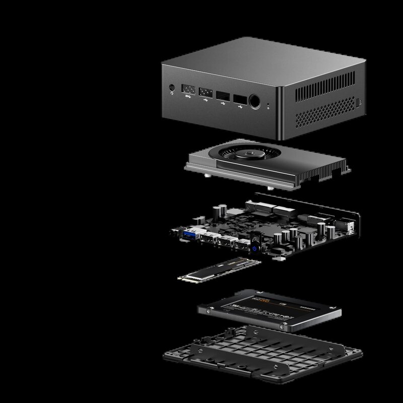 Mini PC Lago Alder Intel N100, Quad Core, DDR5, 8G, 16G, 4800Hz, Dual RJ45, LAN, Windows 11, Firewall Router, 4K Gaming Computer, 12th Gen