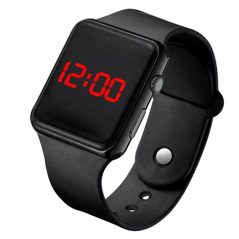 Новые электронные цифровые часы со светодиодной подсветкой, женские и мужские часы с силиконовым ремешком, наручные часы