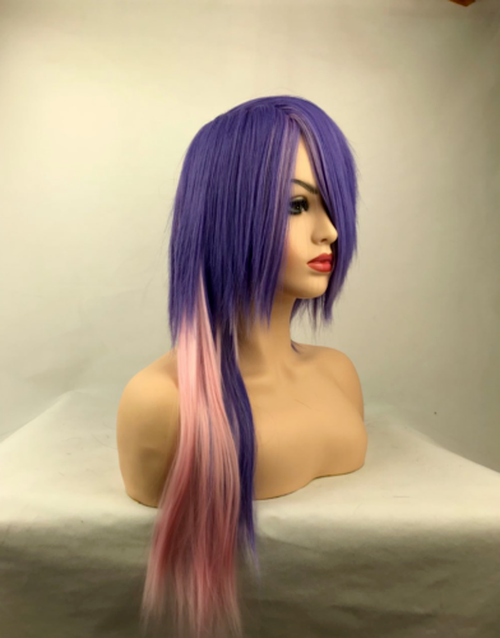 Women Wig New Fashion Gorgeous Long Multi-Color Straight Cosplay Party Hair Wigs