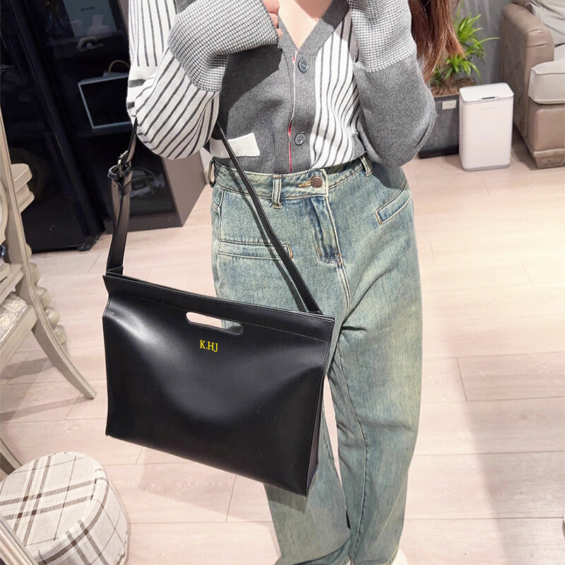 Luxury Design Fashion Laptop Bag For Woman Custom Name Business Office Daily Cross Body Briefcase Leather Large Capacity Handbag