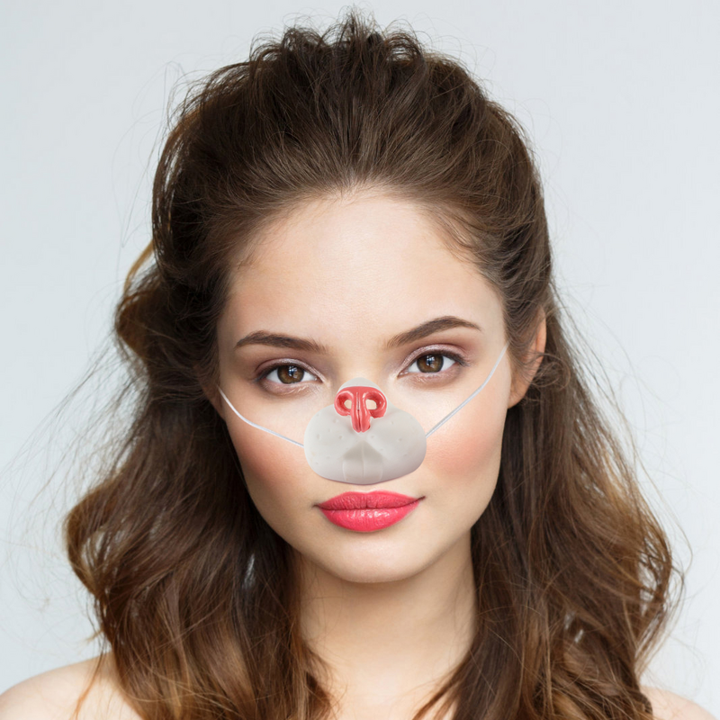 Máscara facial coelho pequeno, Compact Prop, Simulação de maquiagem, Festa em vinil, Circo portátil, 3 peças