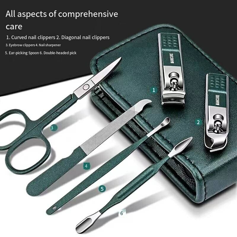 Germany Fingernails Toenails Care Professional Nail Clipper Set Portable Nail Scissors Stainless Steel Manicure Pedicure Tool
