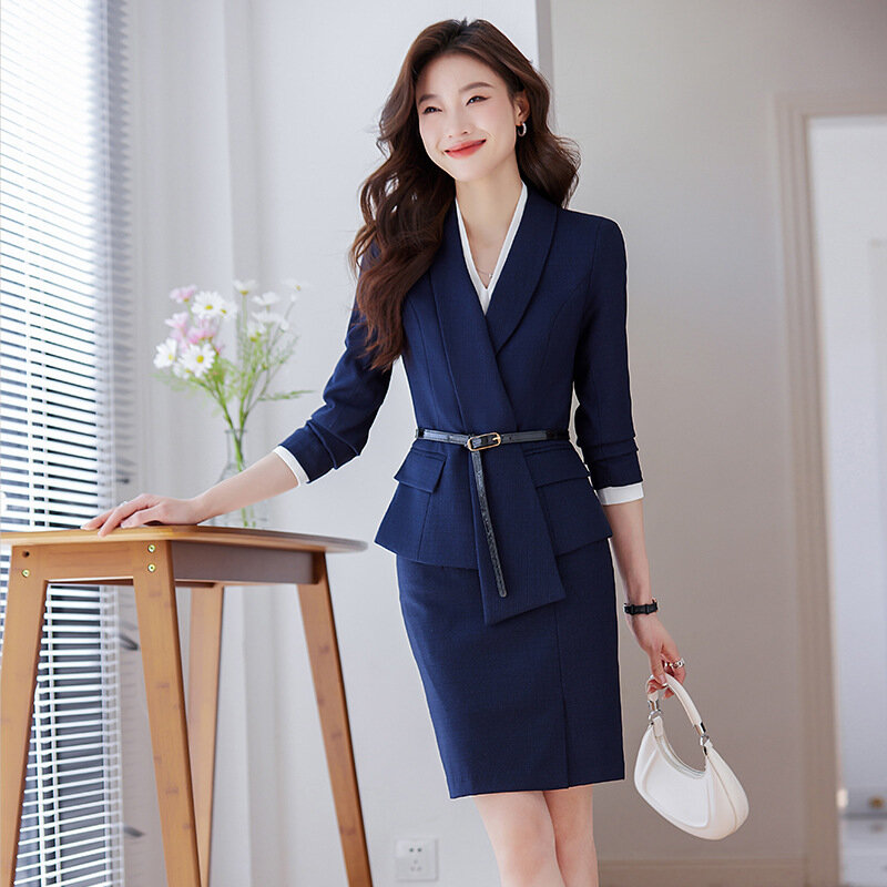 2023 Frühling und Herbst Langarm Business Damen bekleidung Business-Stil kleine Anzug Jacke Abend garderobe Slim Fit Mode anzug