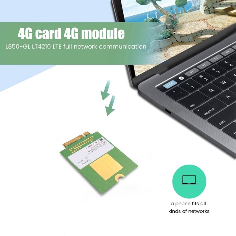 Módulo de cartão 4G para notebook, L850-GL, LT4210, FDD-LTE, TDD-LTE, SPS,917823-001, 430, 440, 450, G5, notebook