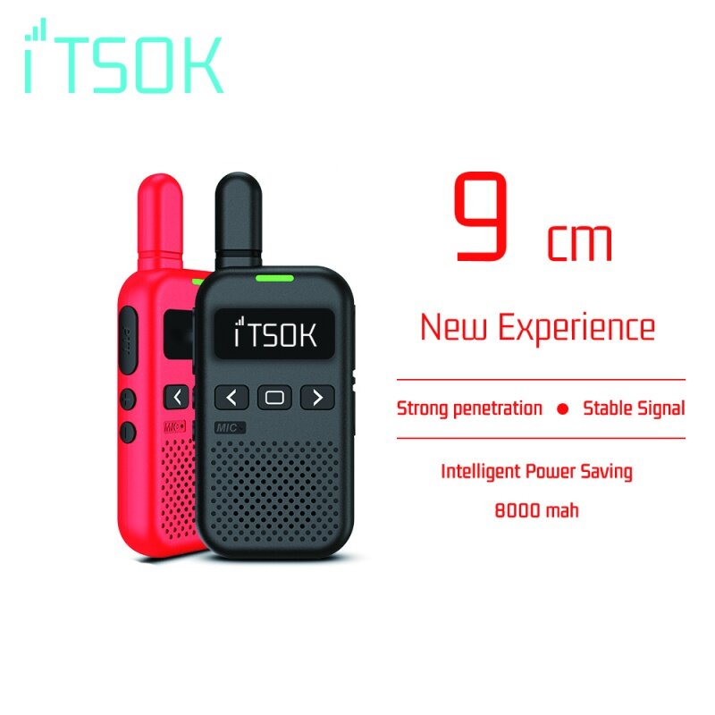 ITSOK – walkie-talkie M1 tablette cadeaux, Fuselage coloré, Radio bidirectionnelle longue portée UHF, Mini jouets pour enfants garçons 2 pièces