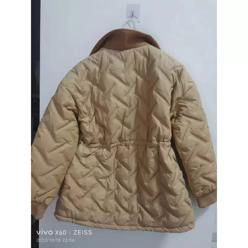 Новинка 2023, женское пуховое пальто из хлопка, зимняя куртка, женская версия средней длины, парки, облегающая верхняя одежда большого размера, пальто для отдыха