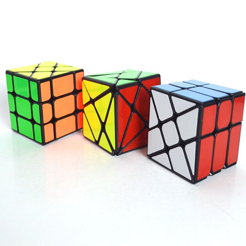 YongJun YJ 피셔 축 풍차 매직 큐브, 불규칙한 속도 변경, 프로스트 스티커 포함, YJ 3x3x3 퍼즐 장난감, 3 개
