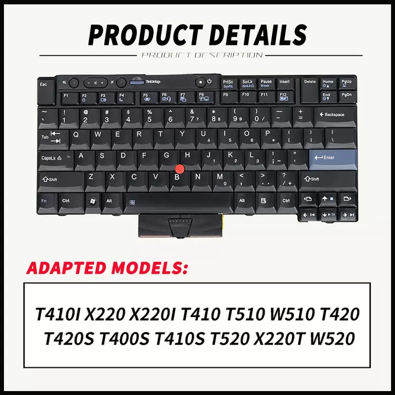 แป้นพิมพ์แล็ปท็อปสำหรับ Lenovo ThinkPad T410 T420 X220 X220I X220T T510 T520 W510 W520 45N2211 45N2141รูปแบบ US/Ru