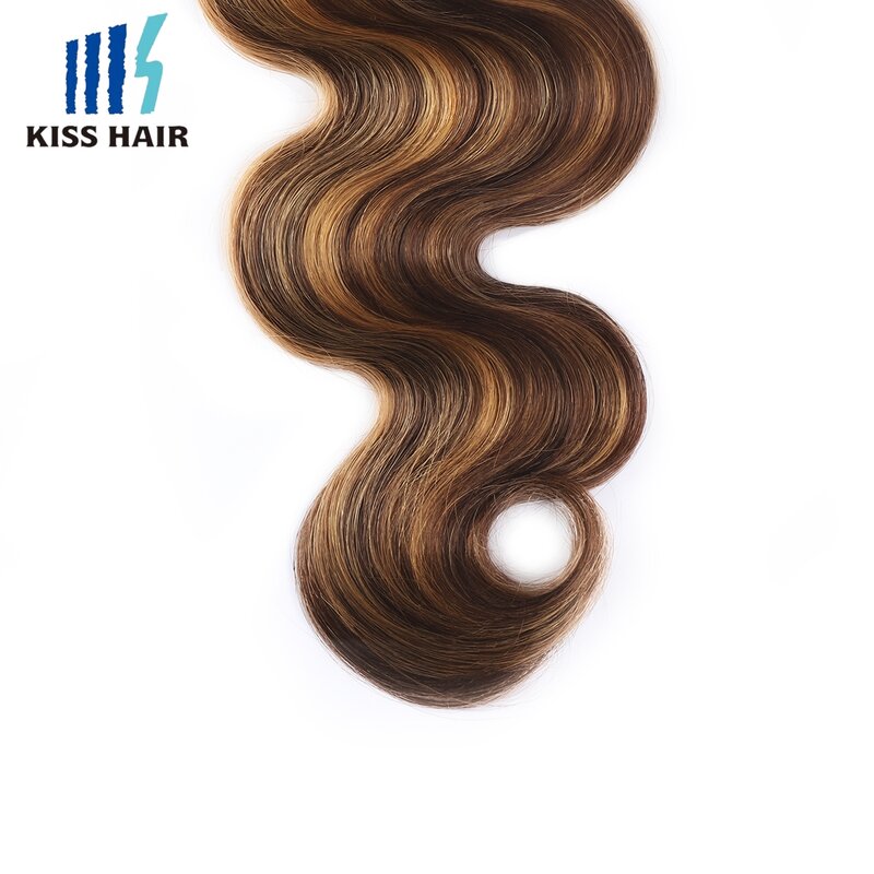 P4/27, блестящие человеческие волосы, искусственные человеческие волосы с эффектом омбре, блонд, бразильские волосы без повреждений, волнистые накладные волосы для женщин