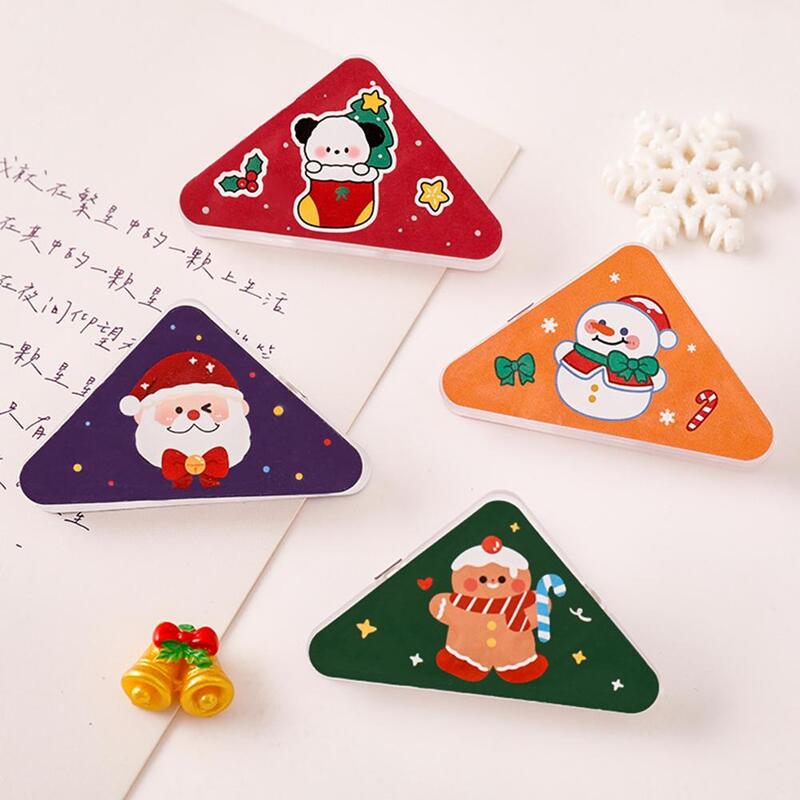 1pcs Christmas Paper Clip Triangle Corner Clips Kawaii Page Holder File Photo Christmas Clamp Stationery Office
