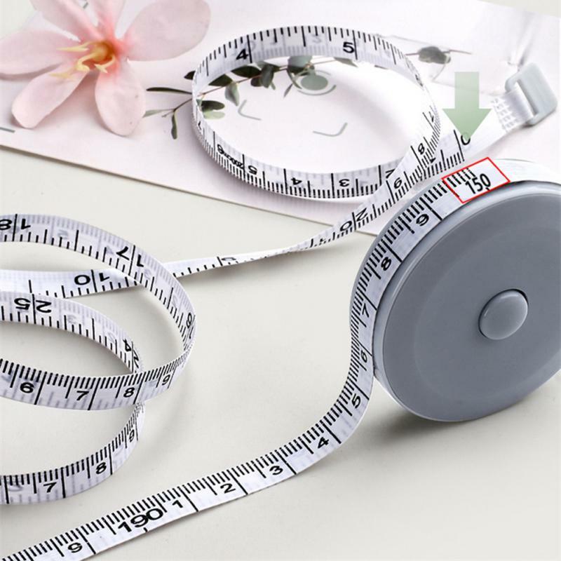 Cinta métrica de costura a medida, Regla de medición corporal de doble cara, herramientas retráctiles, 1,5 m/60 pulgadas