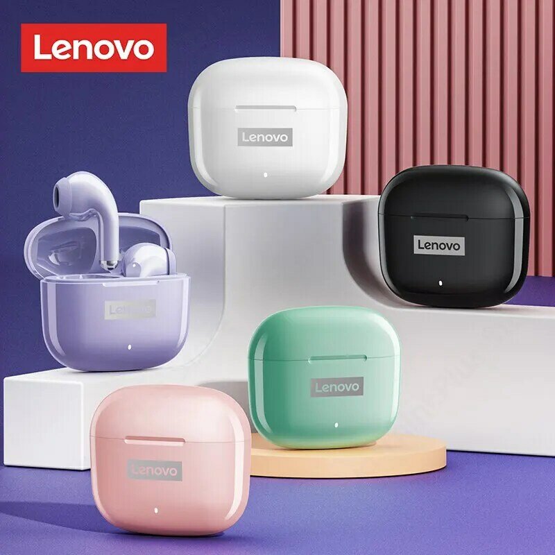 Lenovo lp40 pro kopfhörer bluetooth 5,3 drahtlose sport kopfhörer wasserdichte ohrhörer mit mic touch control tws headset