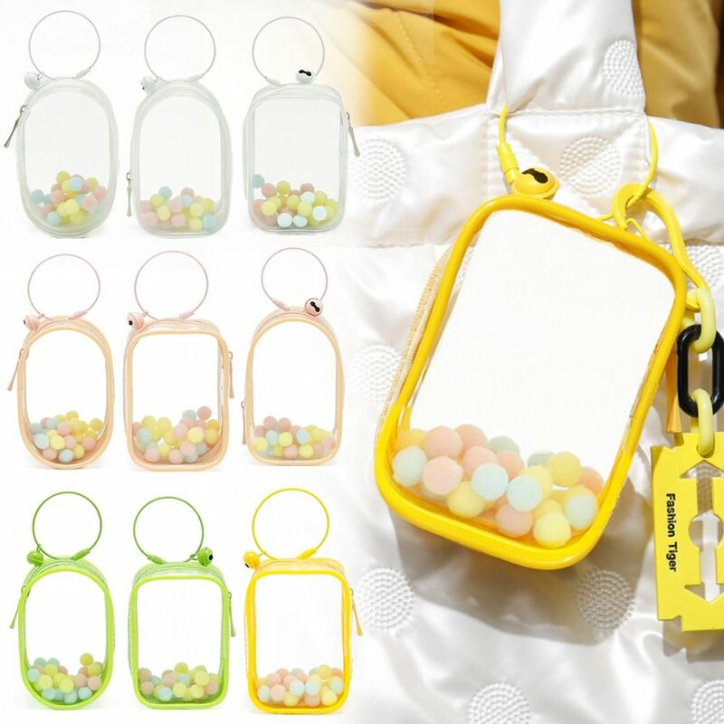Многоцветная прозрачная сумка для игрушек, прозрачная Декоративная Сумка для загадок, витрина для кукол, мини-органайзер из ПВХ, кошелек