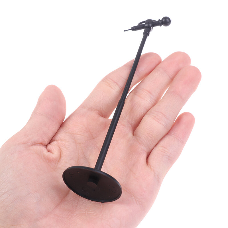 1:12 1:6 15cm Mini micrófono de Metal modelo de casa de muñecas accesorios de muebles en miniatura