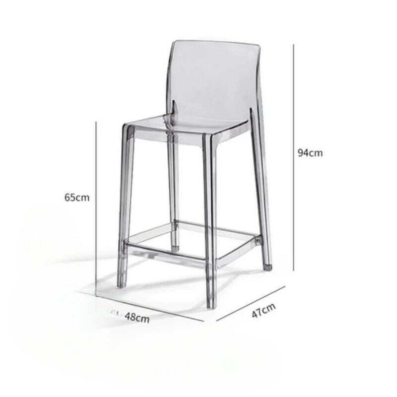 كراسي بار حديثة شفافة من الأكريليك ، مقعد طاولة استقبال الطعام ، مقعد مكتب ، أثاث عالي التصميم ، MR50BC