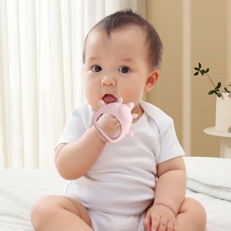 Beiß handschuhe beruhigend Beißring Fäustling selbst beruhigend Zahnen Beschwerden Linderung kein bpa Beiß spielzeug für Babys über 3 Monate