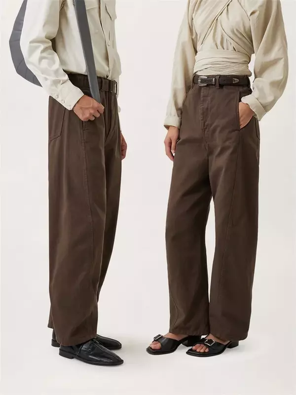 Pantalones de mezclilla con fajas ajustables para mujer, pantalones de cintura alta, curvados, cosidos, a la moda, Vintage, 2024