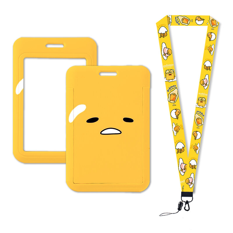 W Credit Card Badge Holder Keychain Cord Cute Egg Cartoon Strap Lanyard ID Campus Neckband Cell Phone Rope Neck Straps