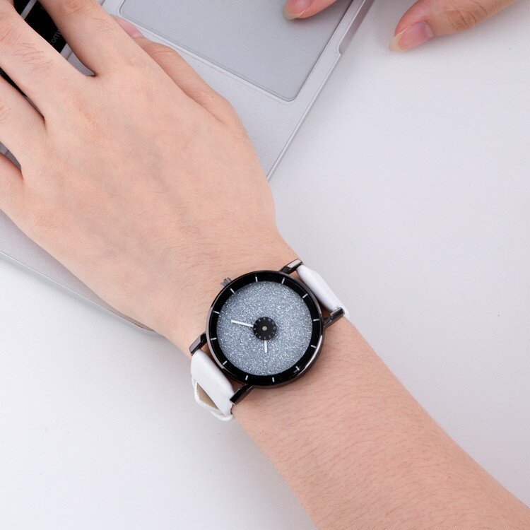 Moda comércio exterior melhor-venda estrela turntable relógio feminino quartzo cinto relógio de pulso