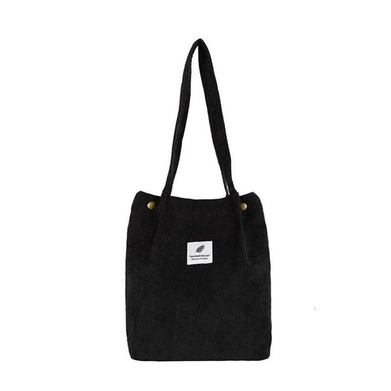 Taschen für Frauen Cord Schulter Tasche Reusable Einkaufstaschen Beiläufige Tote Weibliche Handtasche