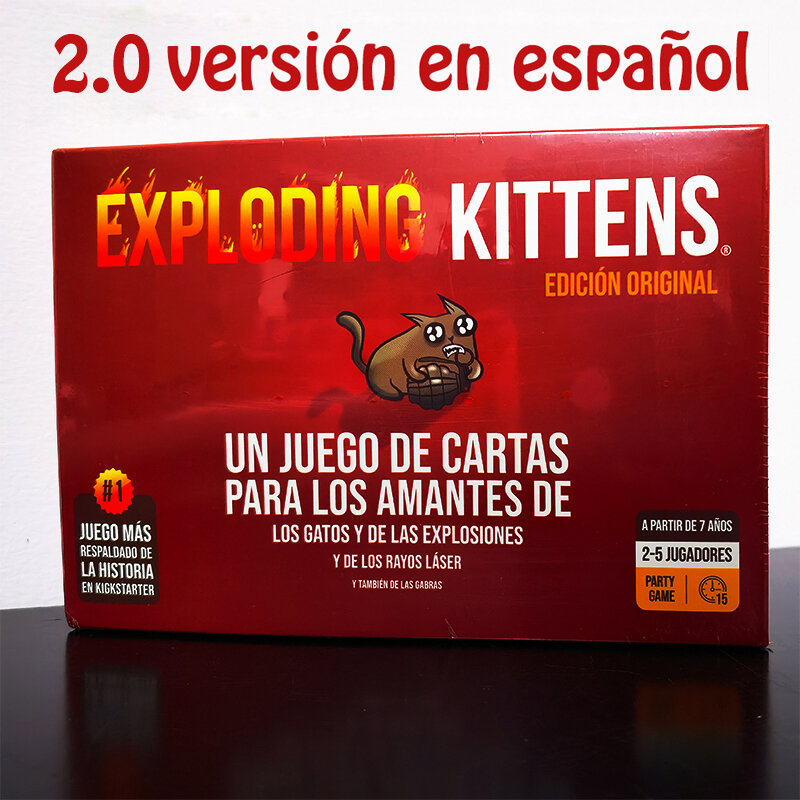 Exploderende Kittens Español Bordspel Voor Familiefeest, Kaartspel Voor Volwassenen En Kinderen Geschikt Voor Vakantie Cadeau