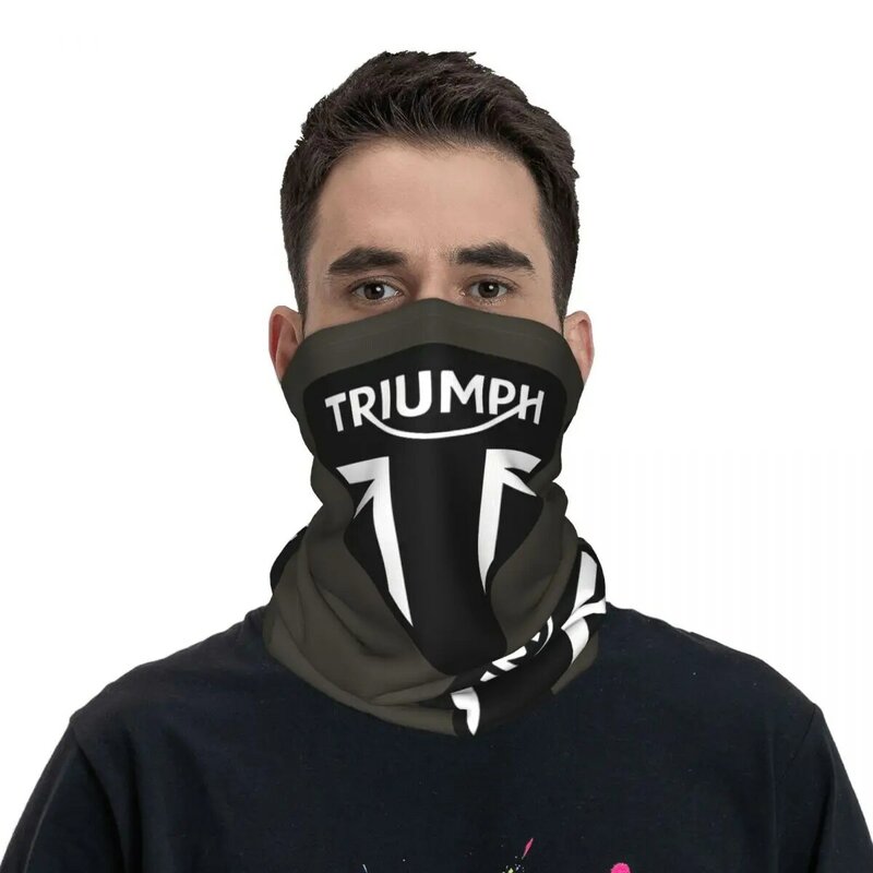Couvre-cou bandana Triumphs avec logo personnalisé, écharpe ronde imprimée pour motocross, course à pied, unisexe, adulte, hiver