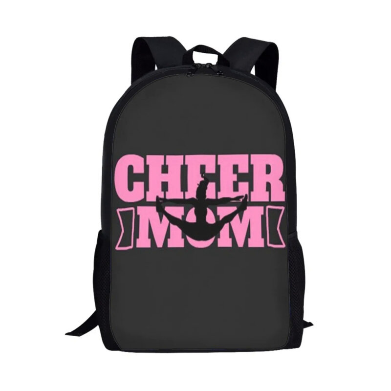Cheerleading Print School Bag para adolescente, saco de livros personalizado, mochila de armazenamento casual diária Mochilas de viagem de grande capacidade