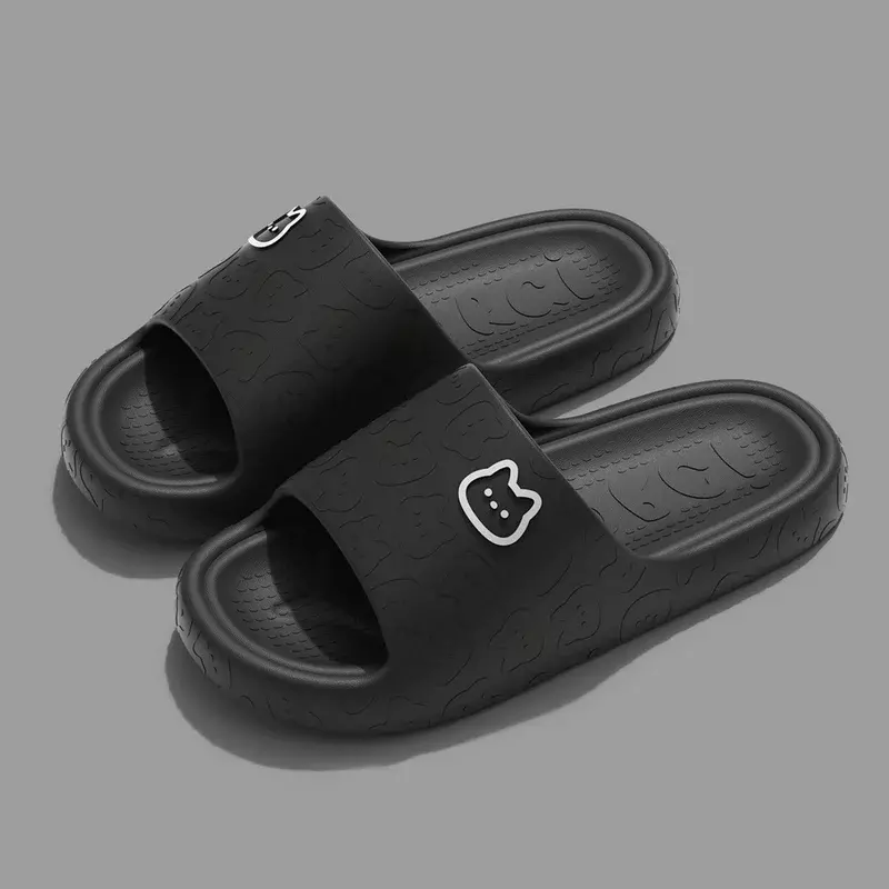 Sandal musim panas Platform Non-Slip rumah beruang kartun sandal jepit pantai sandal wanita sandal Slipper 2023 dalam dan luar ruangan