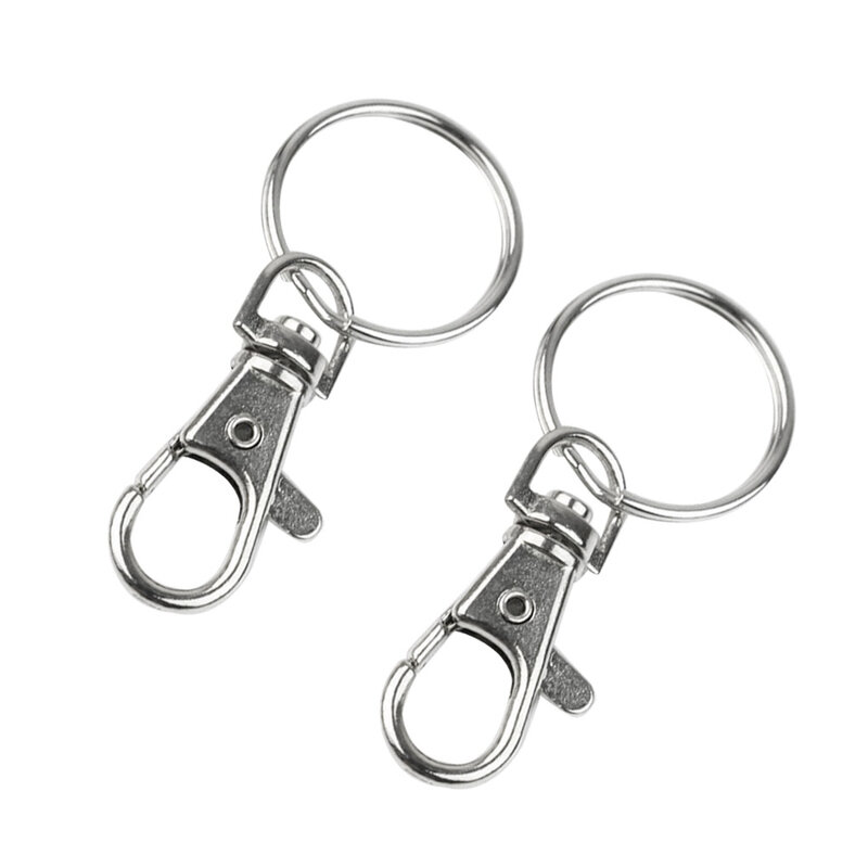 12pcs Keychain Buckle Keyring Clasp Chain Silver Plated Jewelry Making DIY Crafting Alloy Buckle