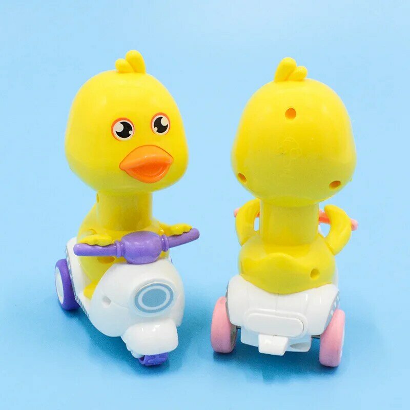 1Pcs Cute Animal Toy Interactive Inertia Railed Toy Car giocattoli educativi per bambini regalo moda Cartoon Duck Models moto
