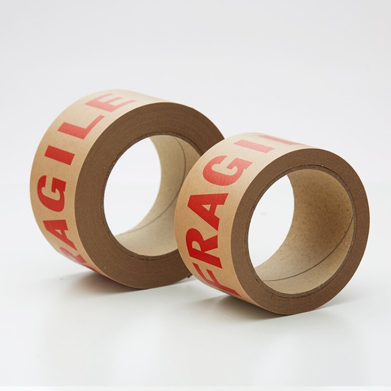 Cinta de Papel Kraft para sellar, producto personalizado, cinta adhesiva de cartón de embalaje de 2 pulgadas