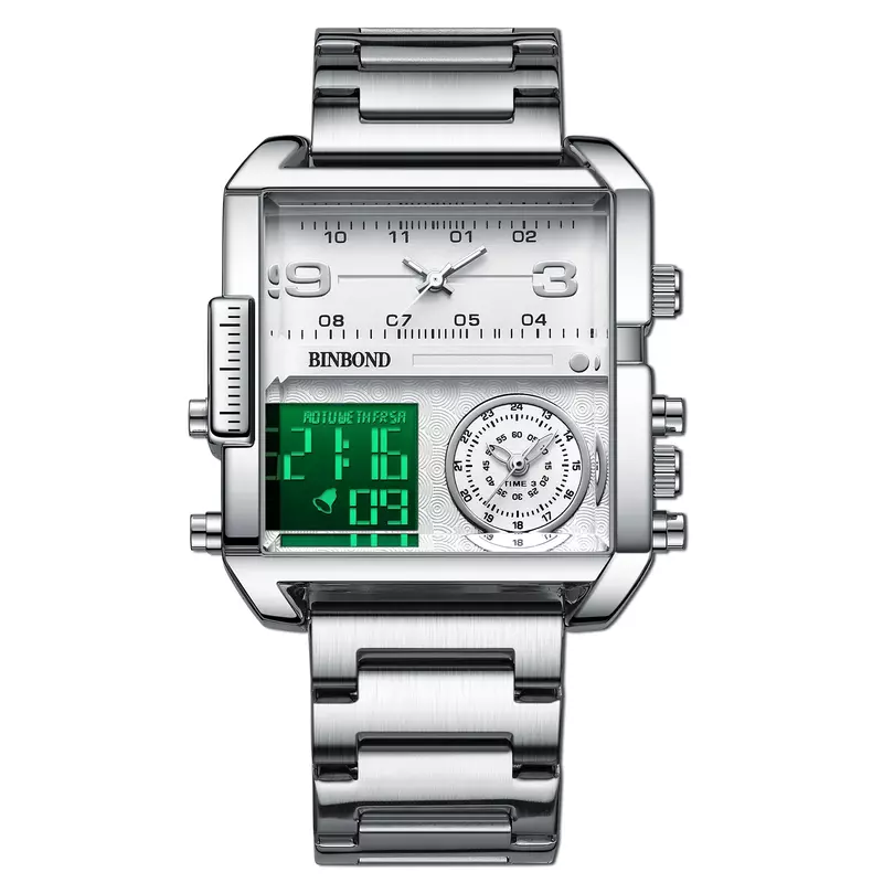 Horloge Oversized Wijzerplaat Multifunctioneel Sport Quartz Horloge Heren Horloge Heren Horloge Mode Heren