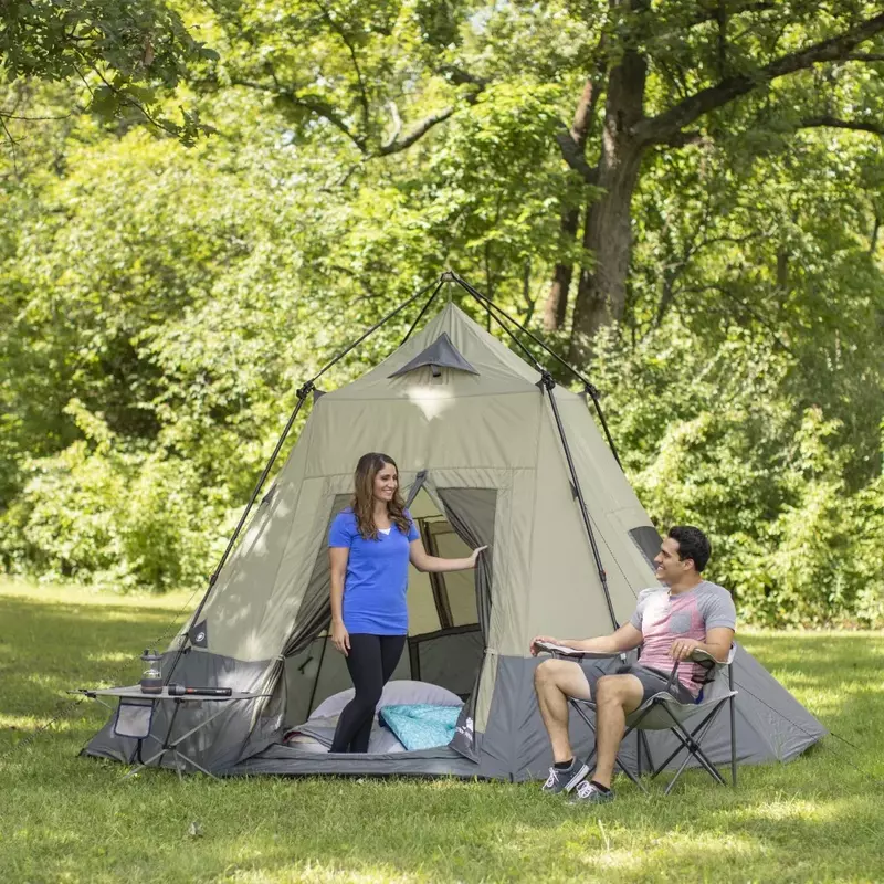 Ozark Trail 21.98 funtów artykuły kempingowe śpi 7 namiotów wędrówek przyrodniczych 12 'X 12' namiot Instant tipi bez ładunkowy sprzęt podróżny