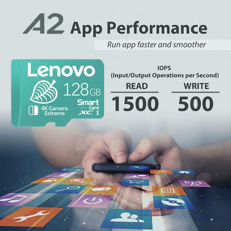 Lenovo-Carte mémoire pour Nintendo Switch, 2 To, 1 To, V30, 4K, Micro TF, Carte SD, 128 Go, 256 Go, 512 Go, Jeu 64