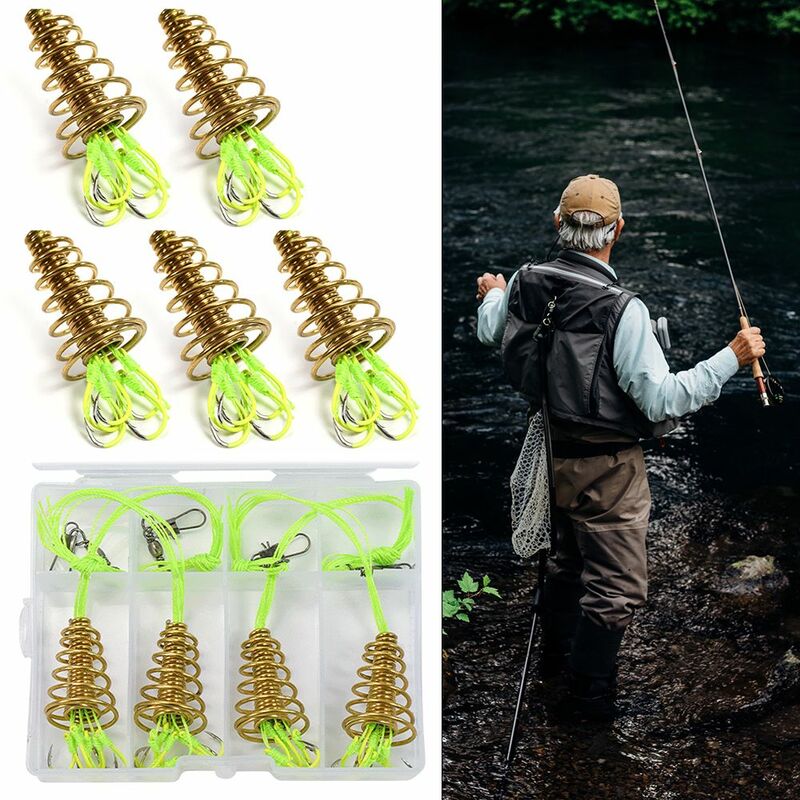 Outdoor 6 Hooks Cage Trap Feeder Sharp Fishing Lure Bait Explosion Hook Fishing Hook Fishing Hook