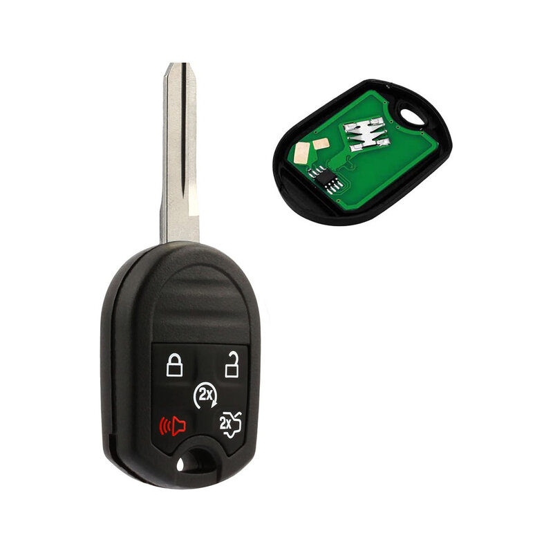 Gantungan kunci mobil Remote masuk tanpa kunci untuk Ford,
