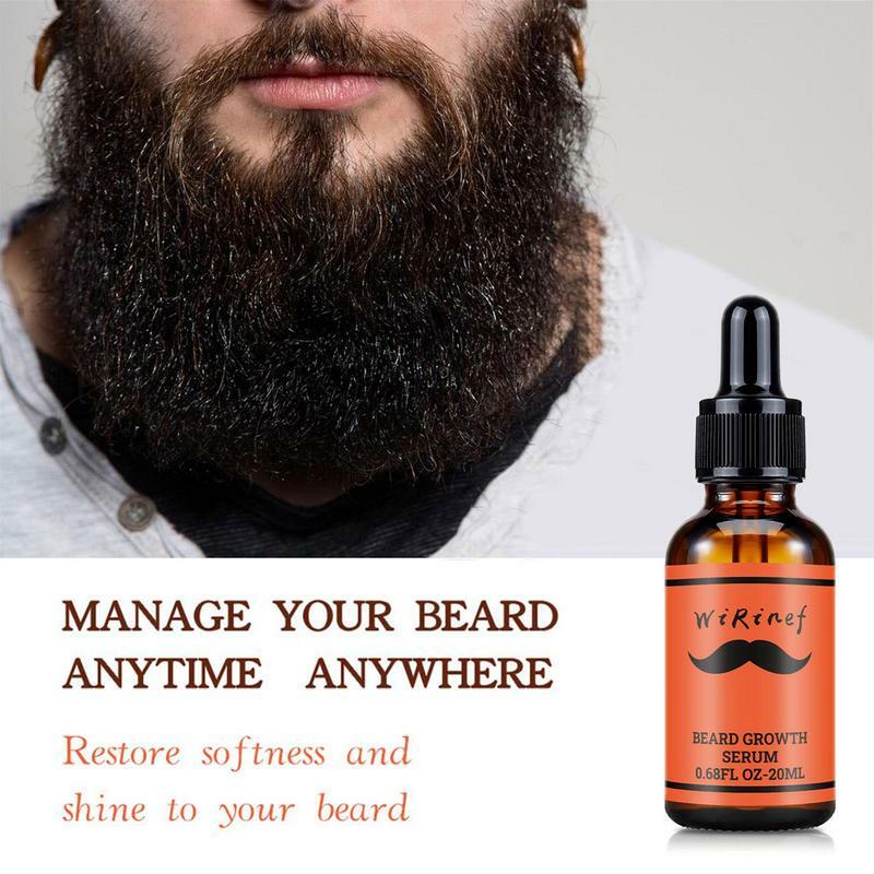 0.68 oz Beard Conditioner Growth Oil Natural Beard Care Oil Hair Growth Essence for Mens Facial Hair Care Mustache Oil Product