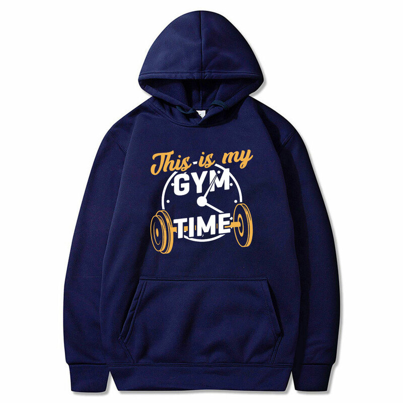Funny This Is My Gym Time Meme Graphic Hoodie Male Fleece Cotton Sweatshirt Pullover Men Women Fitness Vintage Oversized Hoodies
