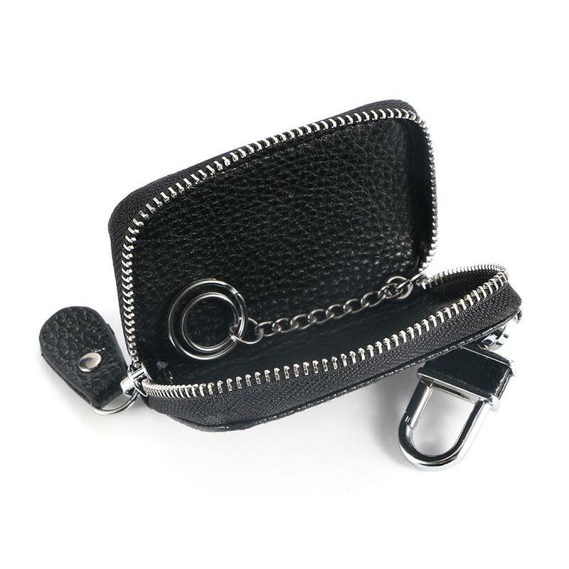 Pocket Case Metal Hook PU Leather Pouch Purse Keychain Cover Keys Organizer Key Holder Keyring Bag Car Key Wallets
