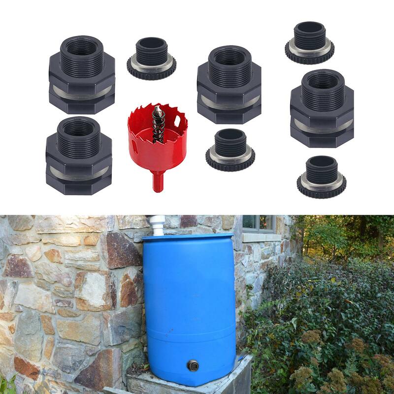 Water Tank Connector Garden Bulkhead Spigot Kits for Water Tanks Ponds Tubs