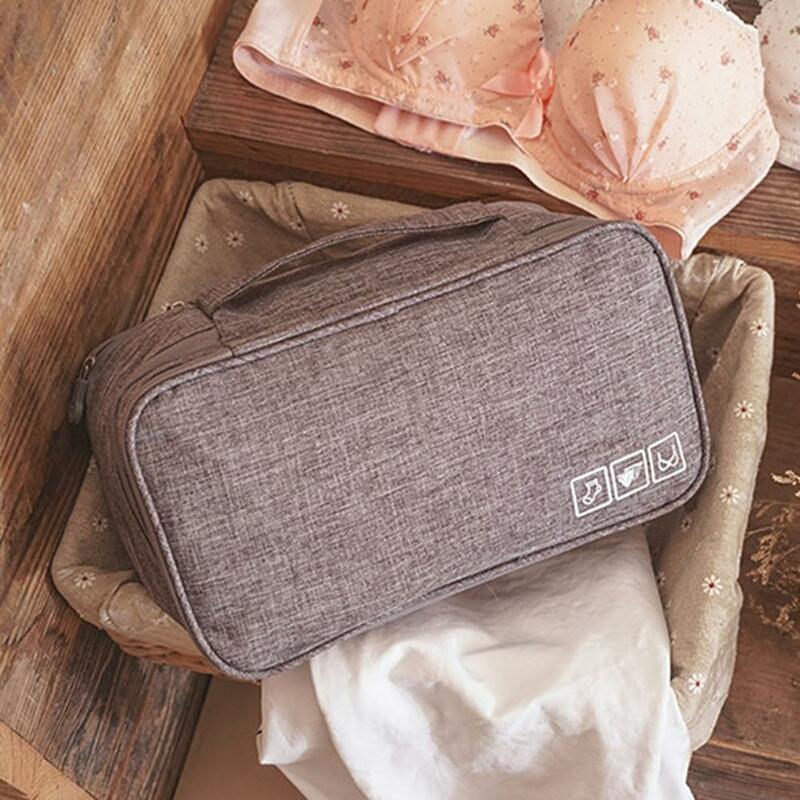 Travel Storage Bag Multiple Grids Large Capacity Portable Korean Style Multipurpose Underwear Storage Pouch for Vacation