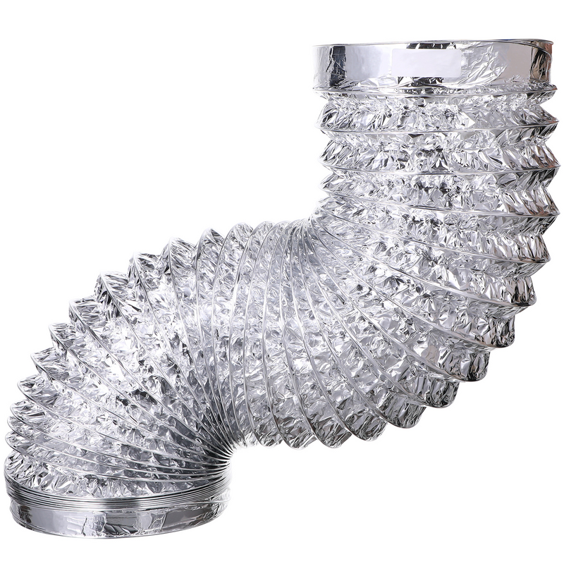 Flexible Dryer Vent Exhaust Duct Hose - 5 Feet Long Aluminum Foil Vent Ducting for Heating, Cooling, and Ventilation