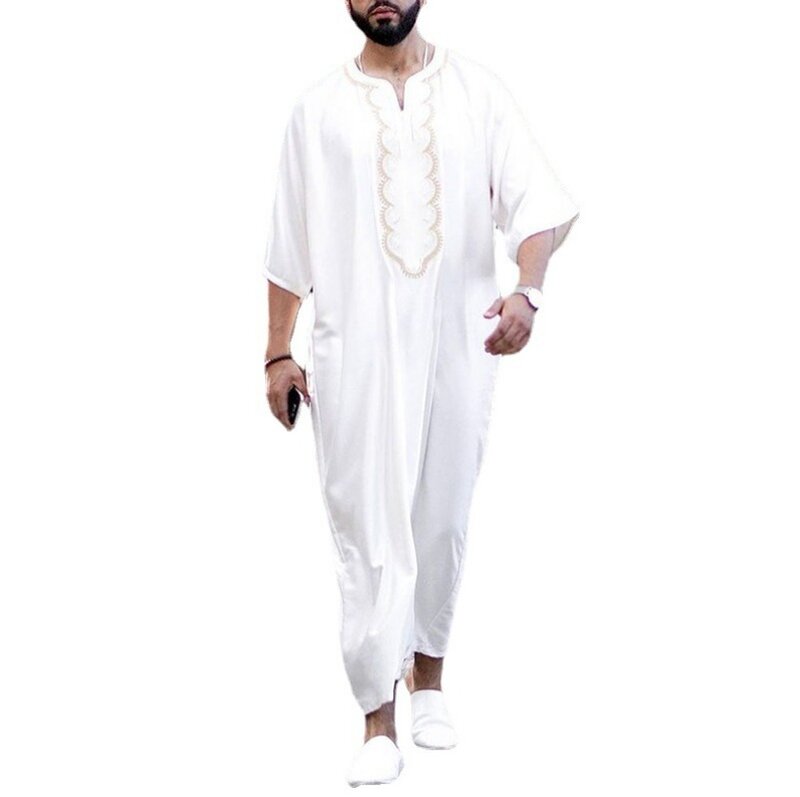 Abaya abbigliamento uomo musulmano abiti islamici moda caftano Pakistan caftano Arabia saudita Jubba Thobe marocchino Dubai Musulman