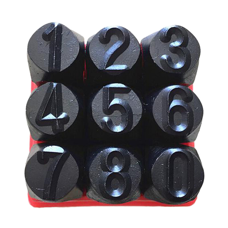 Juego de sellos de letras y números del alfabeto, herramienta de Metal de acero para manualidades, 3mm, 4mm, 5mm, 6mm, 10mm, 12,5mm